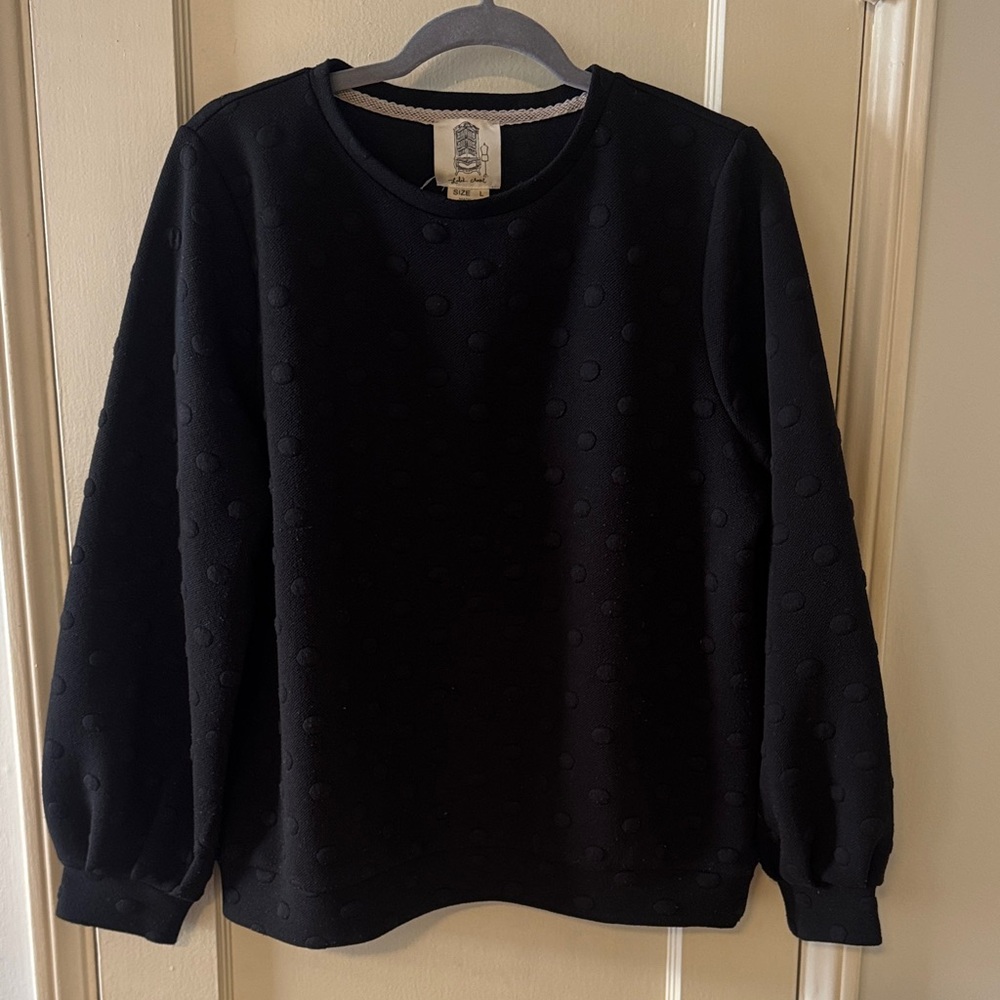 Fun Black Textured Women's Sweatshirt